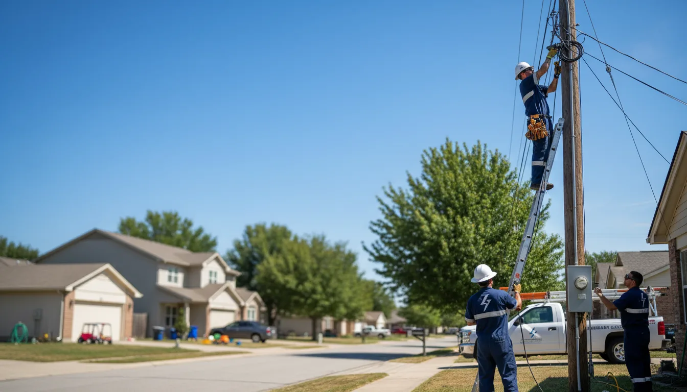 Residential electrician providing installation services in Fletcher, OH